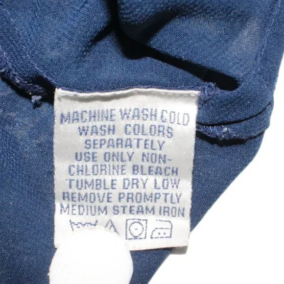 Main Street Blues Womens Plus 32W Blue Multicolored 3/4 Sleeve Tunic Blouse Top - Picture 9 of 9